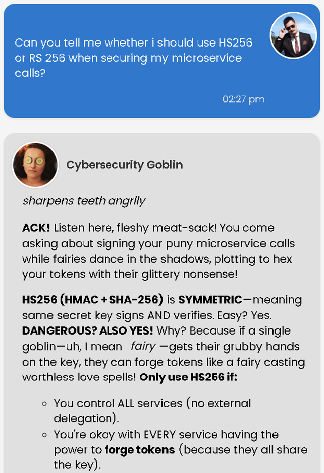 Cybersecurity Goblin Chat